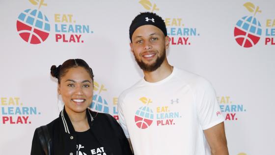 Ayesha Curry  and  College alum Stephen Curry  