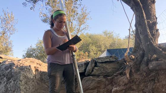  Student Eleanor Lilly at archaeolgical dig site in Portugal