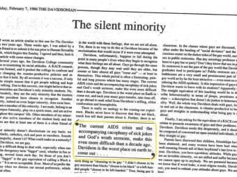The Silent Minority ian Article 1986